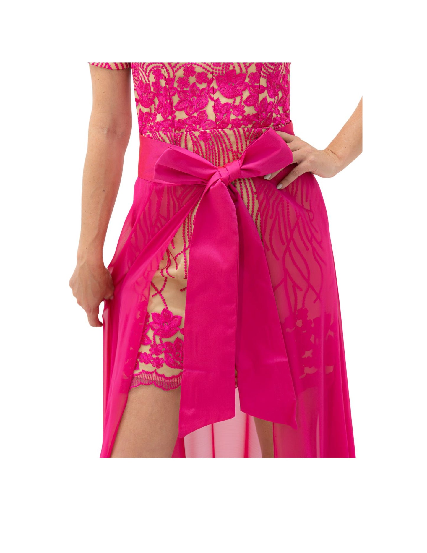 VESTIDO CON FALDON DESMONTABLE
