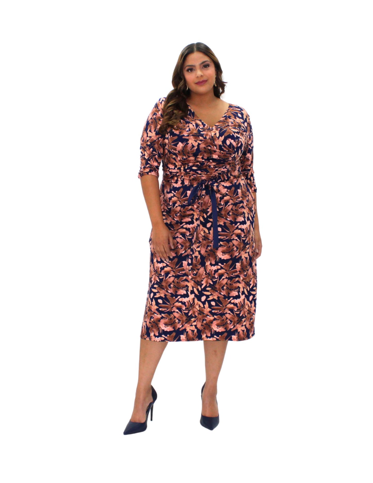VESTIDO MIDI ESTAMPADO FLORAL