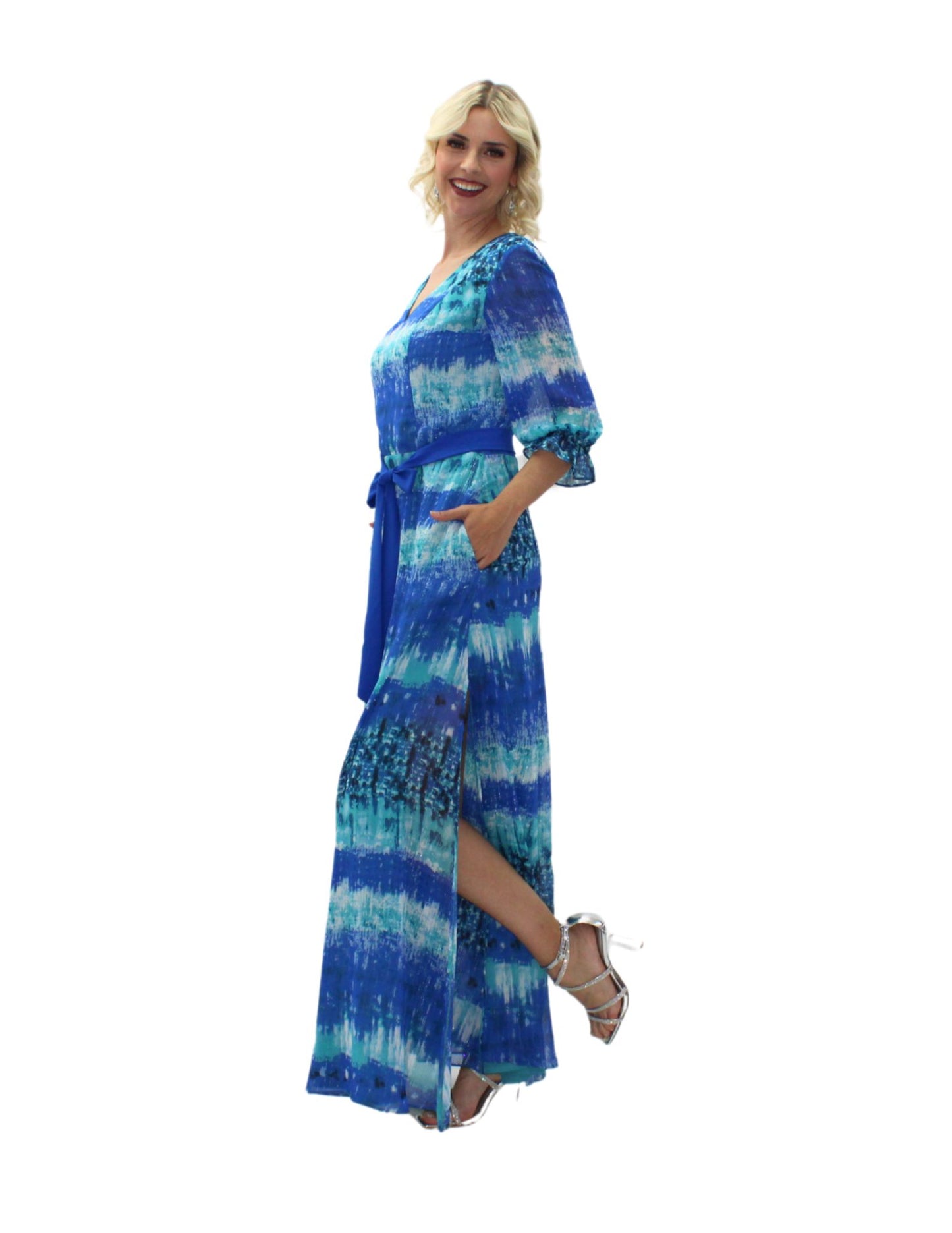 VESTIDO MAXI AZUL