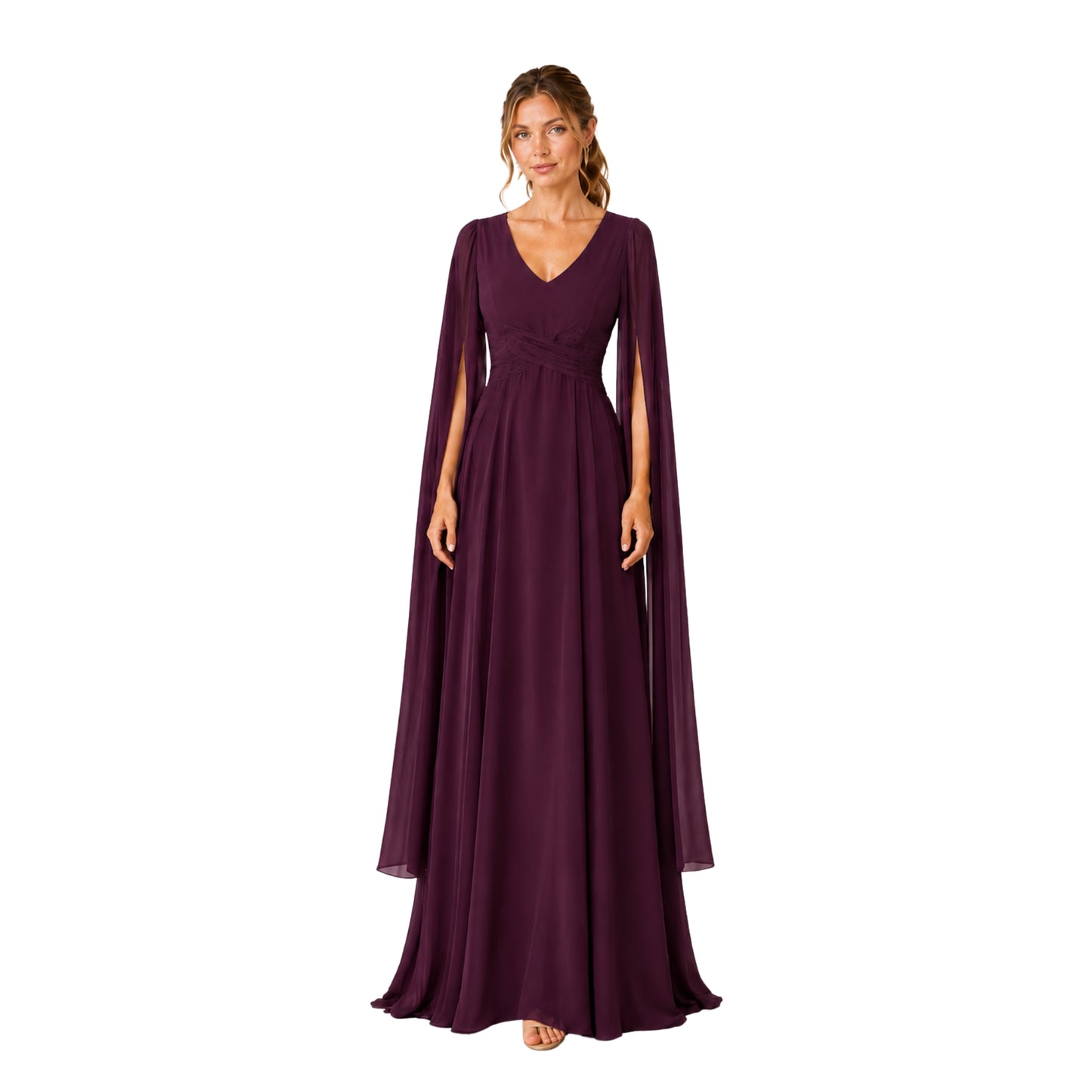 VESTIDO MANGA CAPA