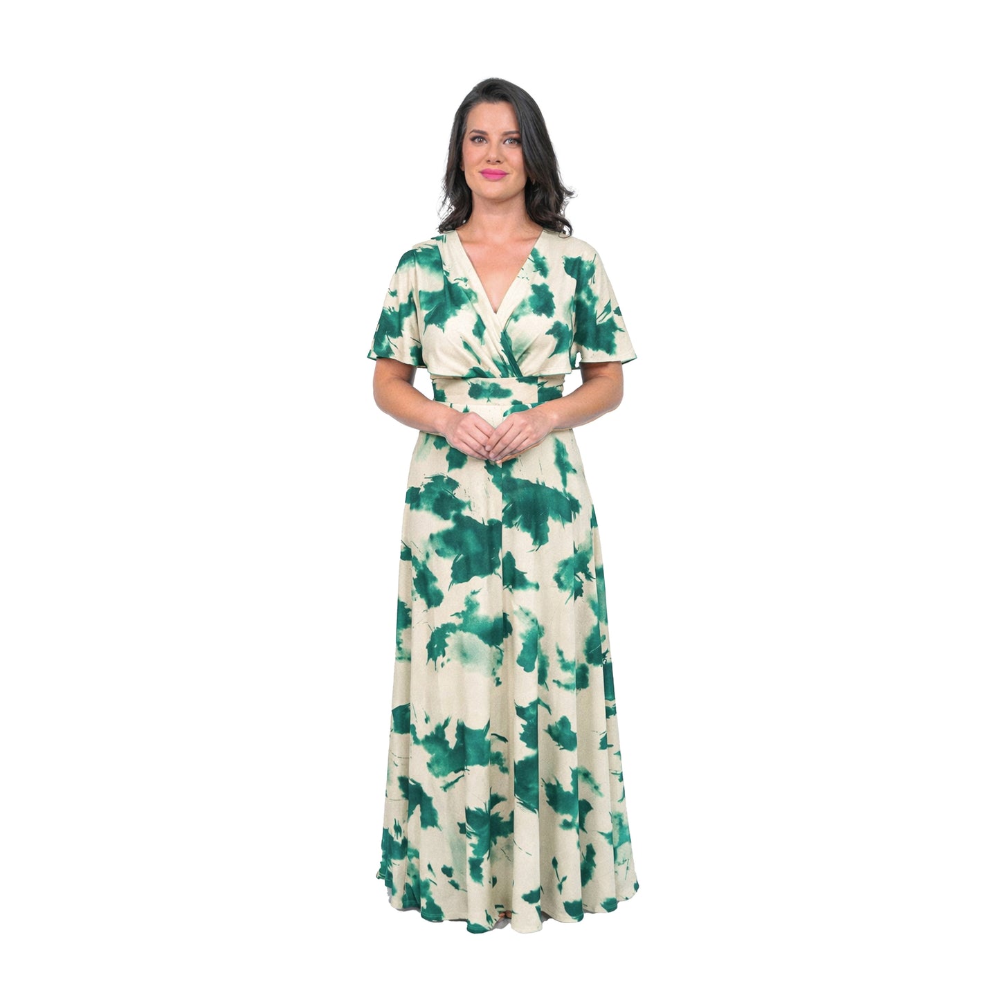 VESTIDO MAXI ESTAMPADO VERDE