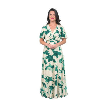 VESTIDO MAXI ESTAMPADO VERDE