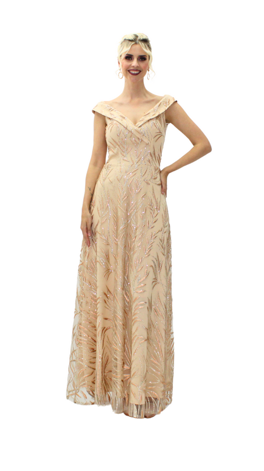 VESTIDO MAXI CHAMPAGNE