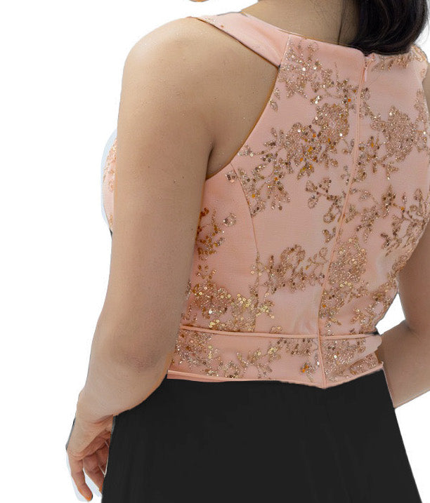 VESTIDO GRAUDACIÓN ESPALDA NADADORA