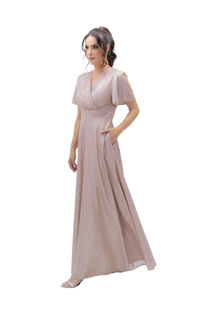 VESTIDO TORNASOL LARGO ESCOTE CRUZADO