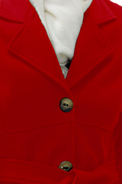 ABRIGO 3/4 CON CINTA EN MEDIO