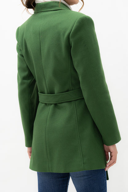 ABRIGO 3/4 CON CINTA EN MEDIO