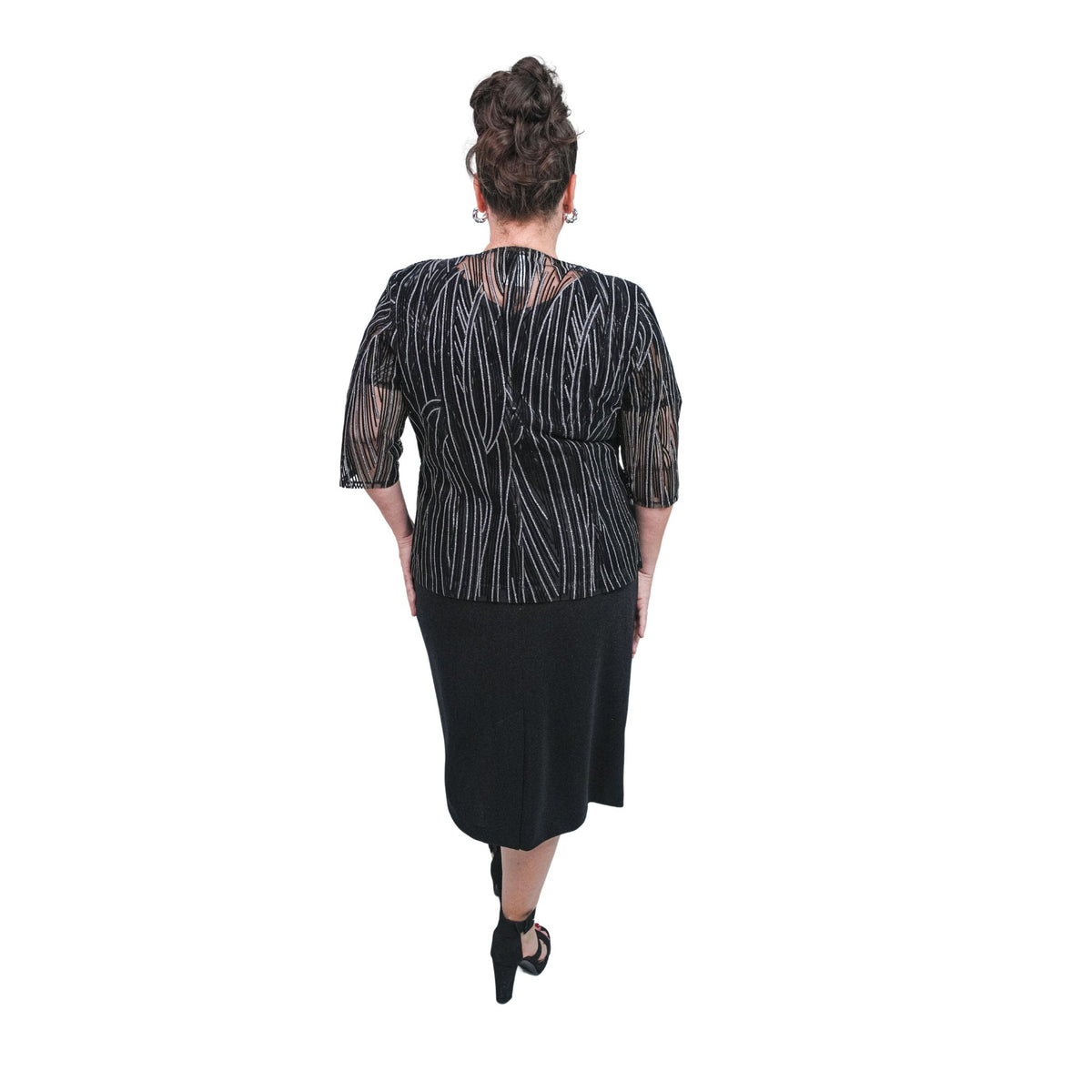 VESTIO CON SACO GLITTER NEGRO EXTRA