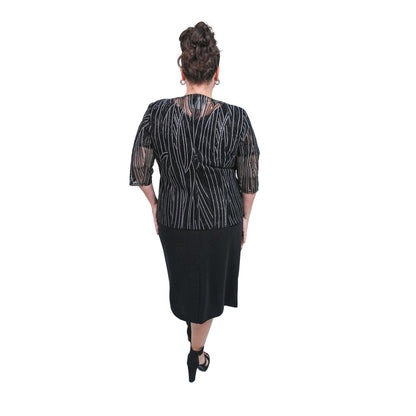 VESTIO CON SACO GLITTER NEGRO EXTRA
