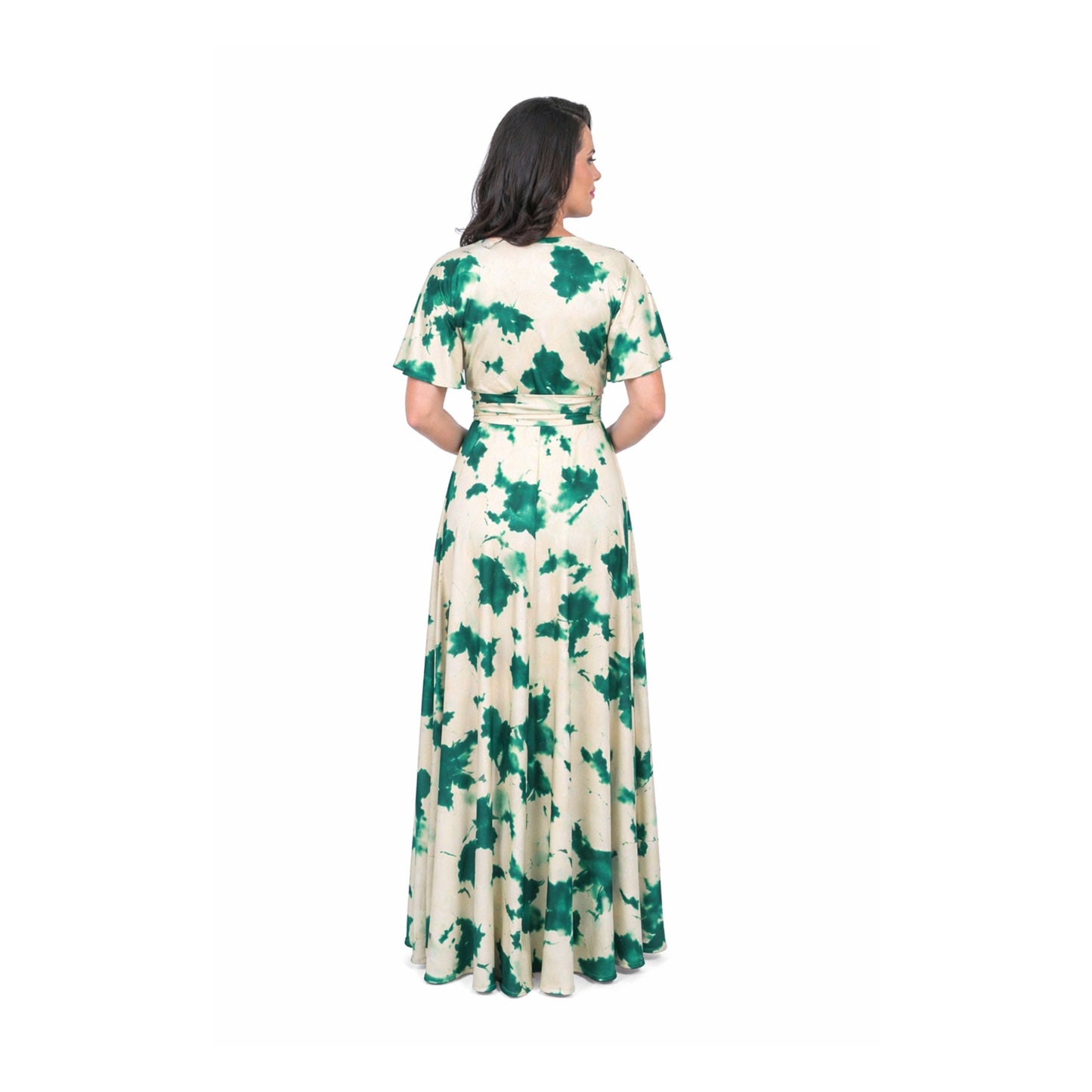 VESTIDO MAXI ESTAMPADO VERDE