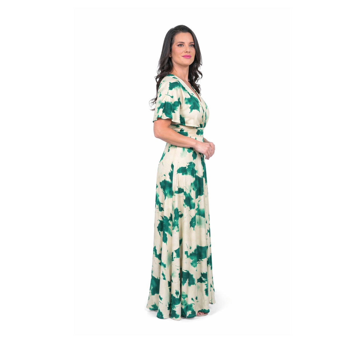 VESTIDO MAXI ESTAMPADO VERDE