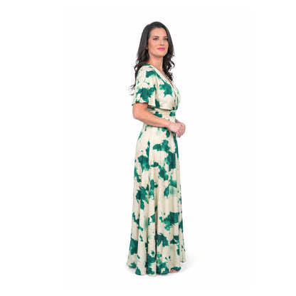 VESTIDO MAXI ESTAMPADO VERDE