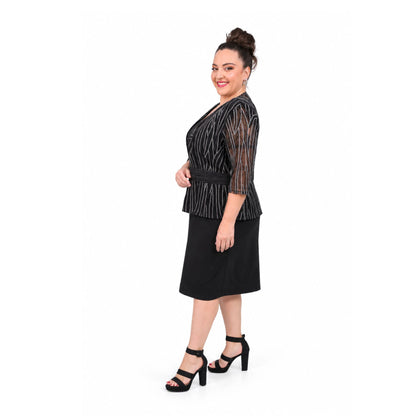 VESTIO CON SACO GLITTER NEGRO EXTRA