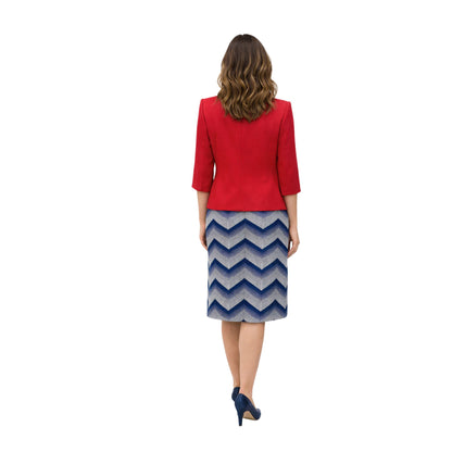 SACO LISO CON VESTIDO DE GRECAS