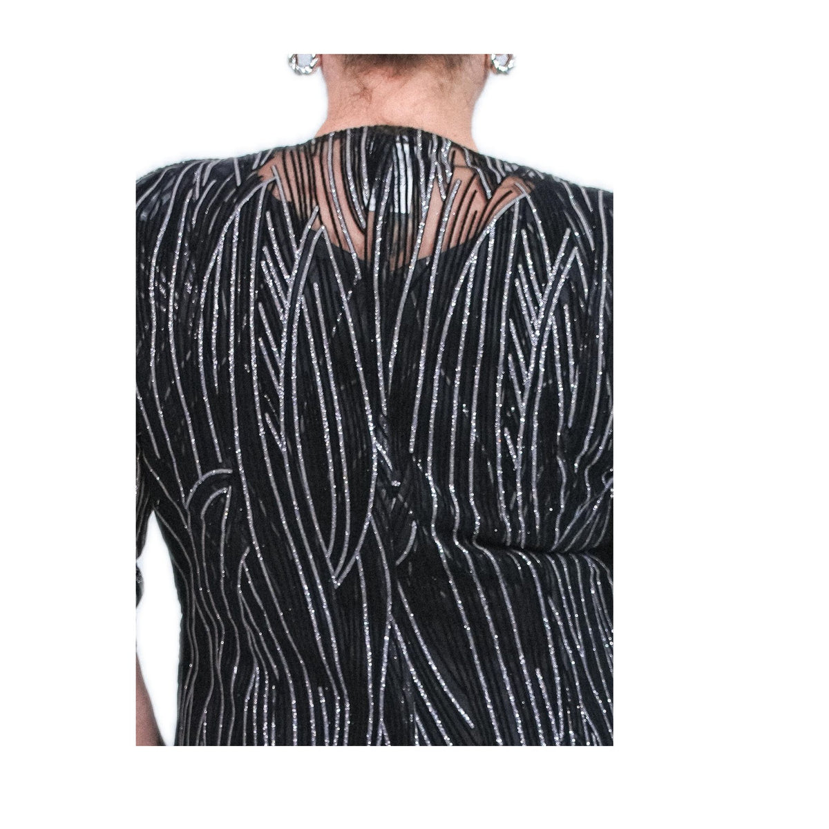 VESTIO CON SACO GLITTER NEGRO EXTRA