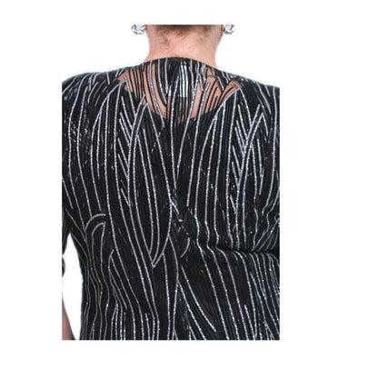 VESTIO CON SACO GLITTER NEGRO EXTRA
