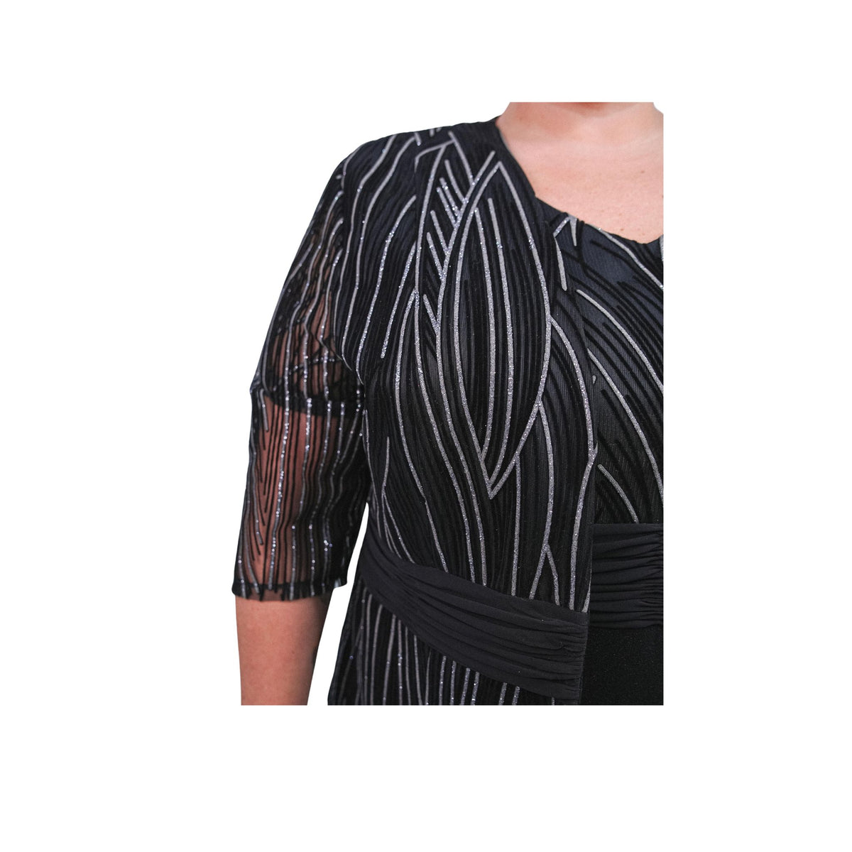 VESTIO CON SACO GLITTER NEGRO EXTRA