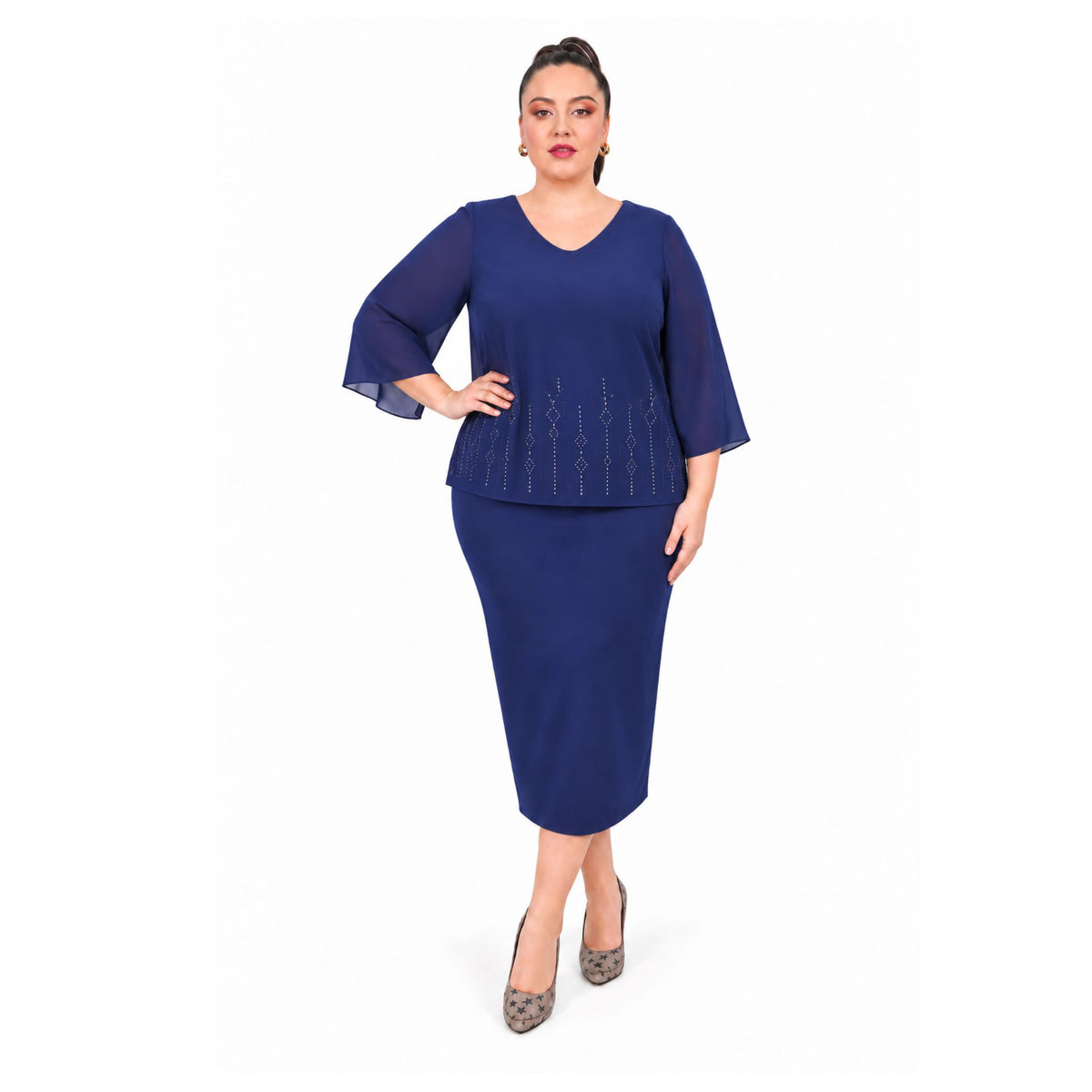 VESTIDO CON BLUSA SIMULADA