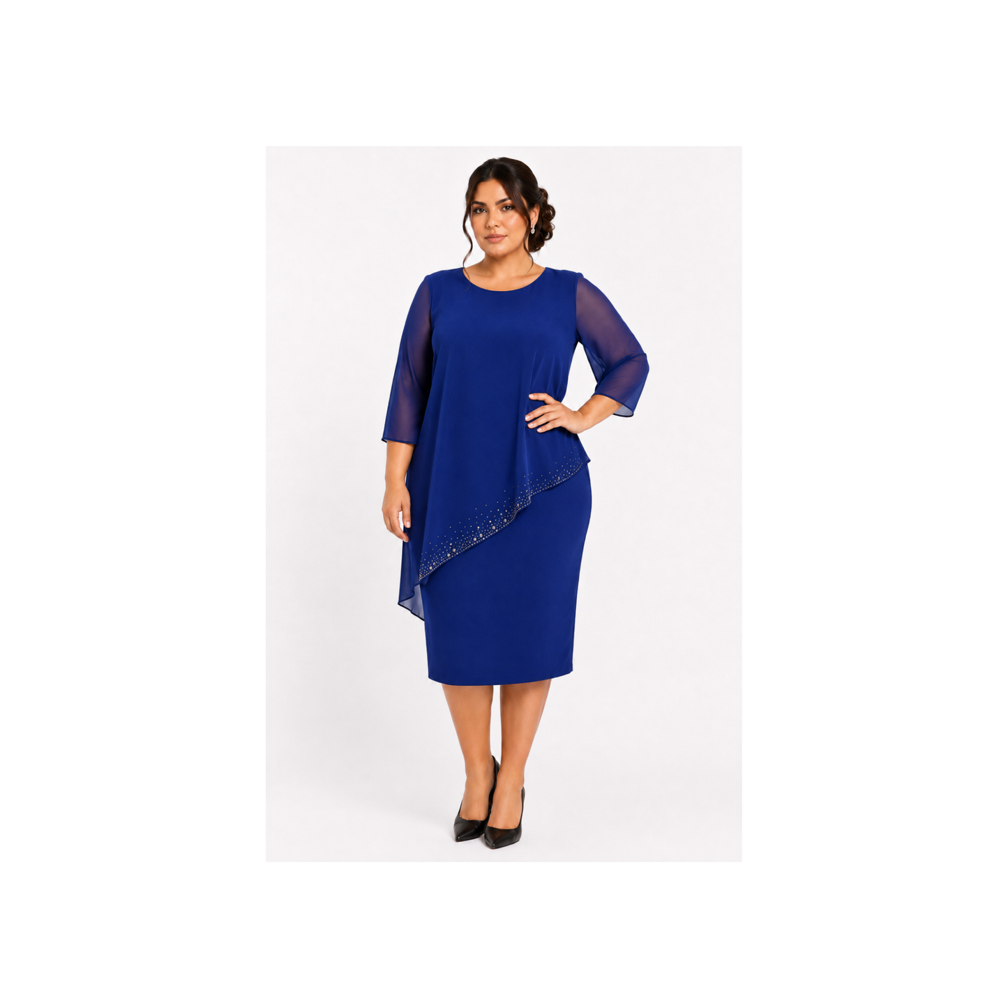 VESTIDO CORTO CON BLUSA SIMULADA