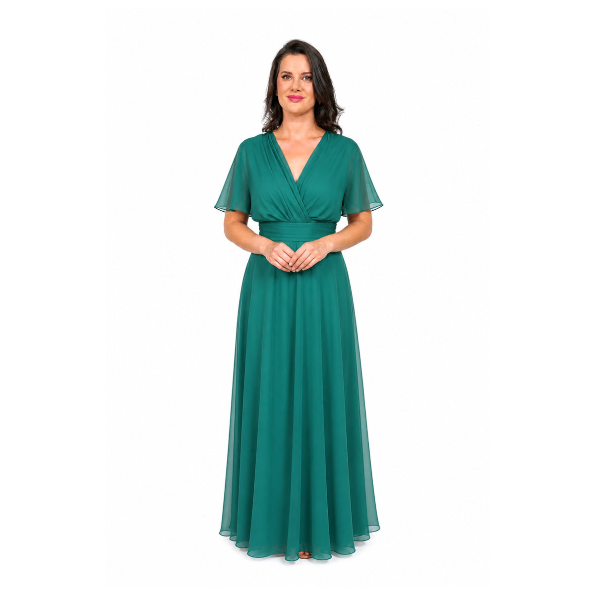 VESTIDO SHIFFON VERDE