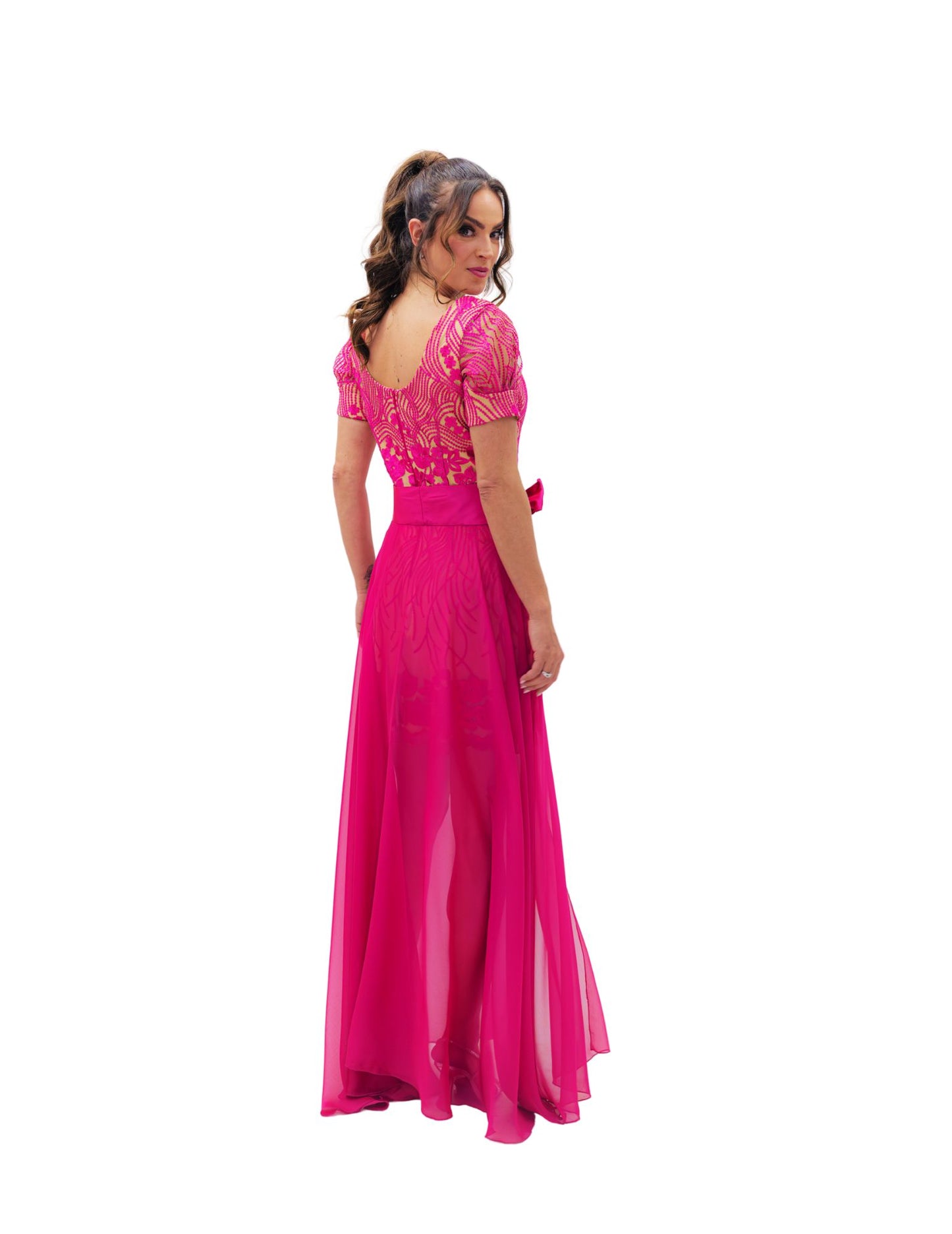 VESTIDO CON FALDON DESMONTABLE