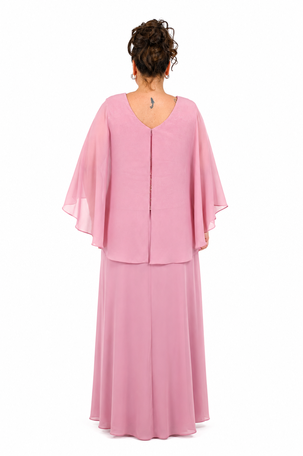 VESTIDO ROSA GLITTER PLUS