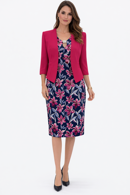 VESTIDO FLORAL CEREZA