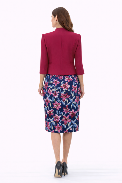 VESTIDO FLORAL CEREZA