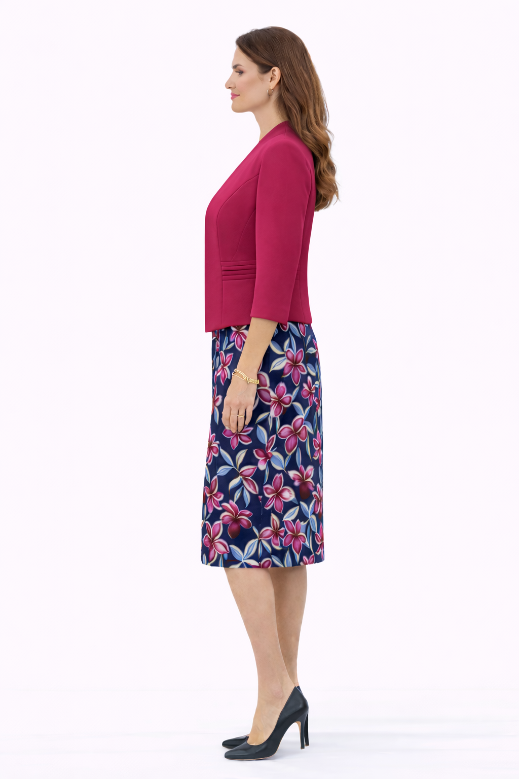 VESTIDO FLORAL CEREZA