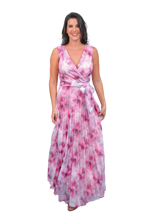 VESTIDO SIN MANGA FLOREADO