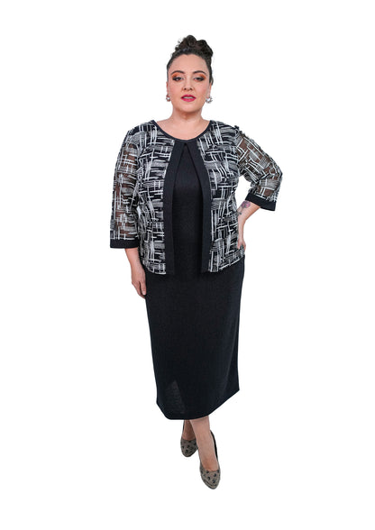 VESTIDO CORTO CON ENSAMBLE JUNTO