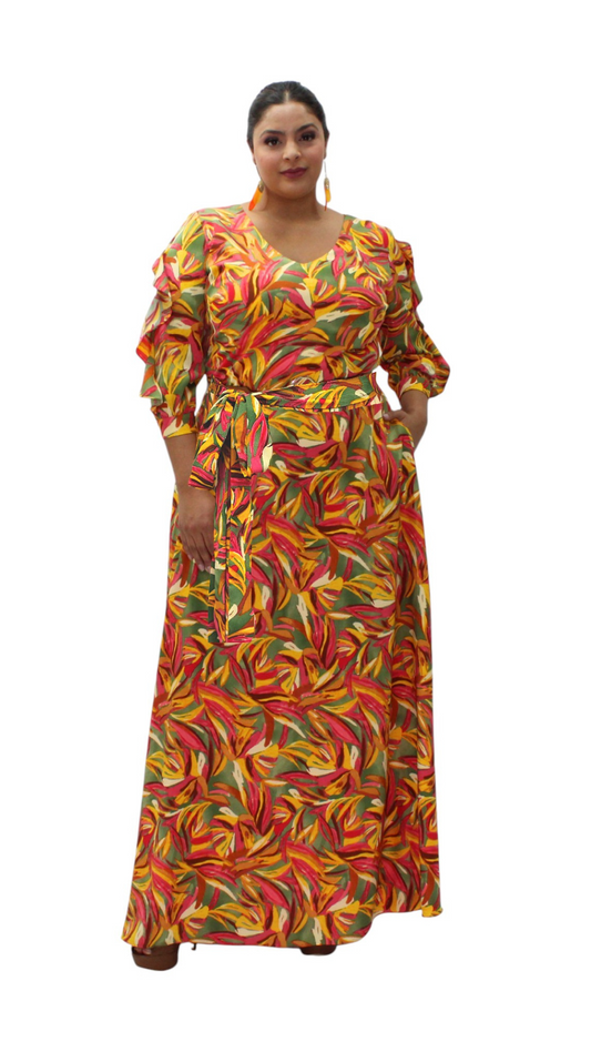 VESTIDO NATURALEZA MAXI