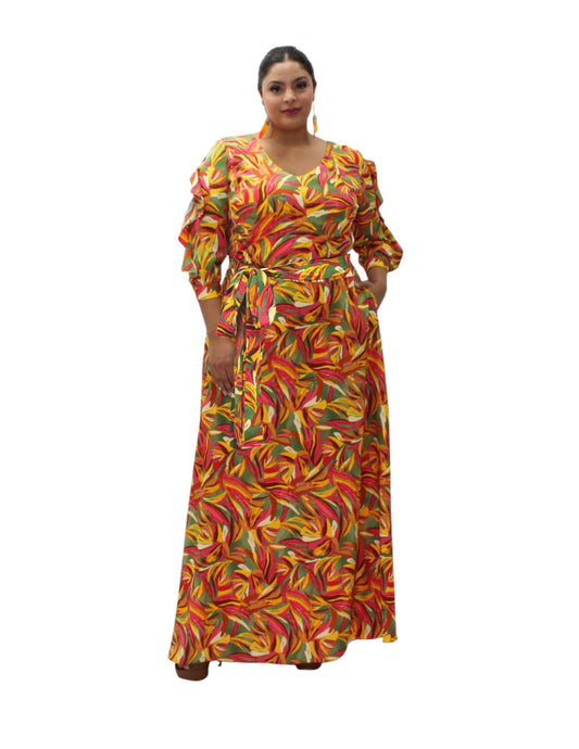VESTIDO NATURALEZA MAXI