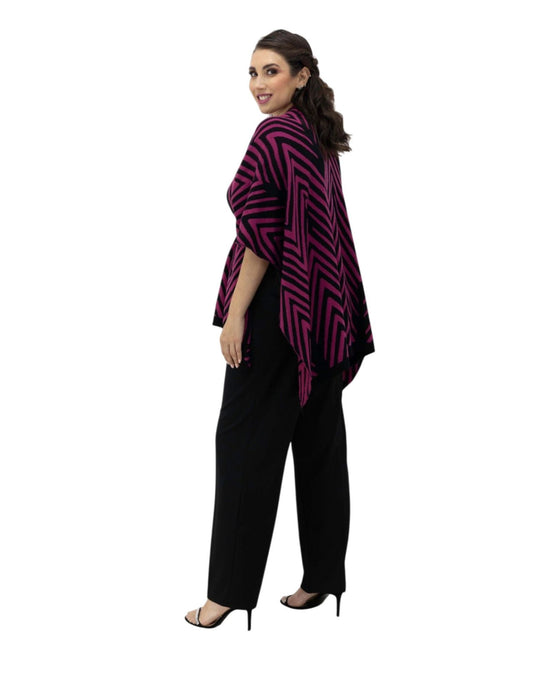 CAPA GRUESA FUCSIA CON NEGRO