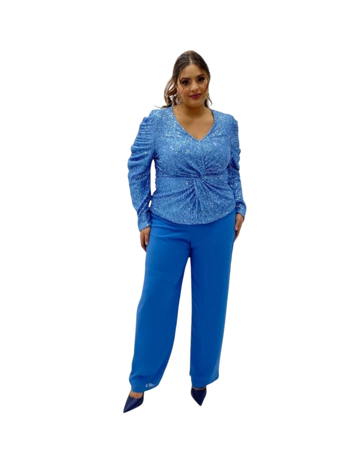 CONJUNTO AZUL LENTEJUELA